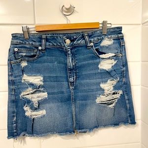 American Eagle next level stretch denim mini skirt sz 14
